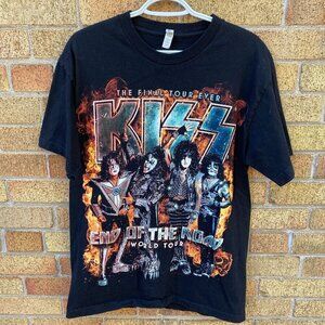 KISS END OF THE ROAD World Tour Band T Shirt Large